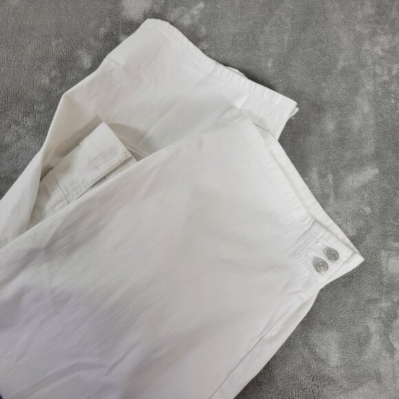 Gloria Vanderbilt Womens Shorts 18 Plus Skimmer Capri Slimming White CAP45E - Picture 4 of 9